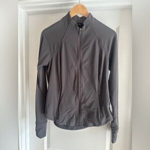 Athleta Dark Charcoal Full-Zip Active Jacket medium